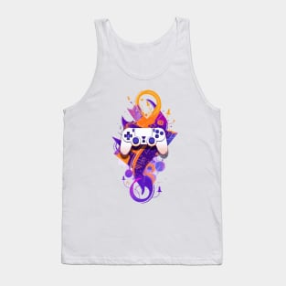 Console controller watercolor tattoo Tank Top